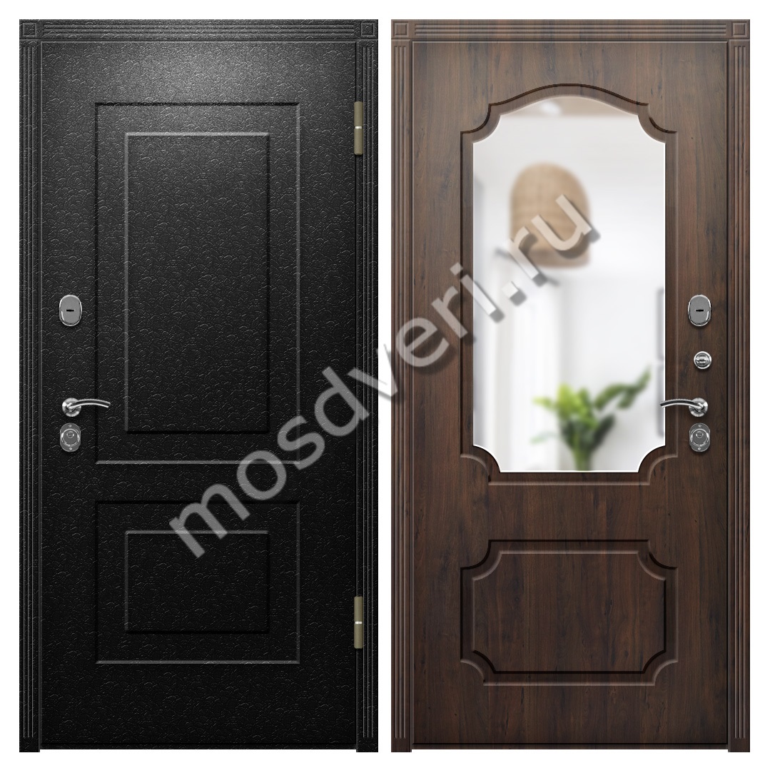 Входная металлическая дверь с зеркалом - купить от производителя Мосдвери Входная металлическая дверь с зеркалом