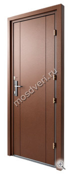 Входная дверь коричневого цвета дизайнерская КДВ-021 - купить от производителя Мосдвери Входная дверь коричневого цвета дизайнерская КДВ-021