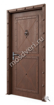 Стальная дверь с порошковым напылением и декоративными элементами - купить от производителя Мосдвери Стальная дверь с порошковым напылением и декоративными элементами